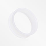 A Pair of Ultra Flexible Clear Silicone Double Flared Tunnel Plug