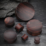 A Pair of Concave Rosewood Double Flared Plug