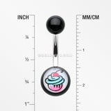 Cupcake Delight Acrylic Belly Button Ring-Pink/Fuchsia