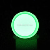 A Pair of Glow in the Dark Acrylic Regs Ear Gauge Plug-Green