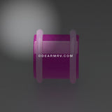 A Pair of Glow in the Dark Acrylic Regs Ear Gauge Plug-Purple