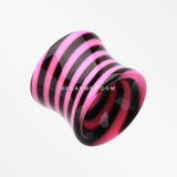 A Pair of Beetle Maze Swirl Acrylic Ear Gauge Tunnel Plug-Pink