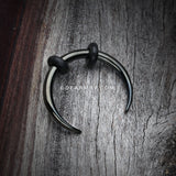 Blackline Basic Steel Pincher Septum Ring-Black