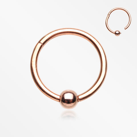 Rose Gold Captive Bead Ring Style Seamless Clicker Ring