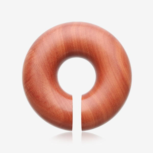 A Pair of Sabo Wood Hoop Hanger Plug-Orange/Brown