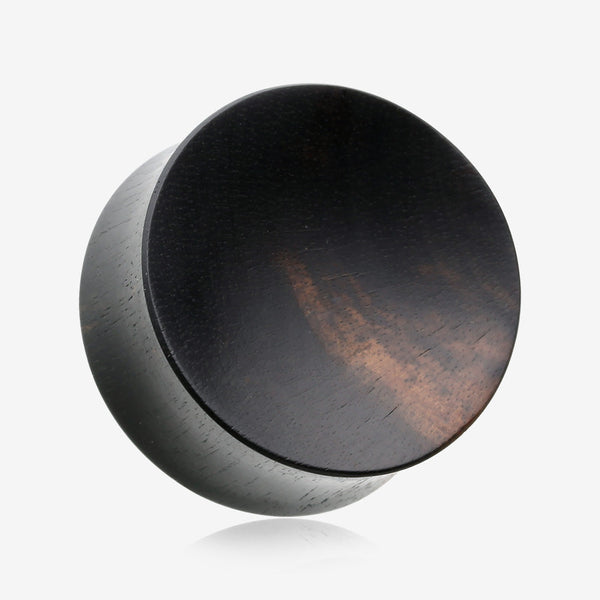 A Pair of Concave Tiger Ebony Wood Double Flared Plug