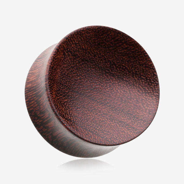 A Pair of Concave Dark Tamarind Wood Double Flared Plug