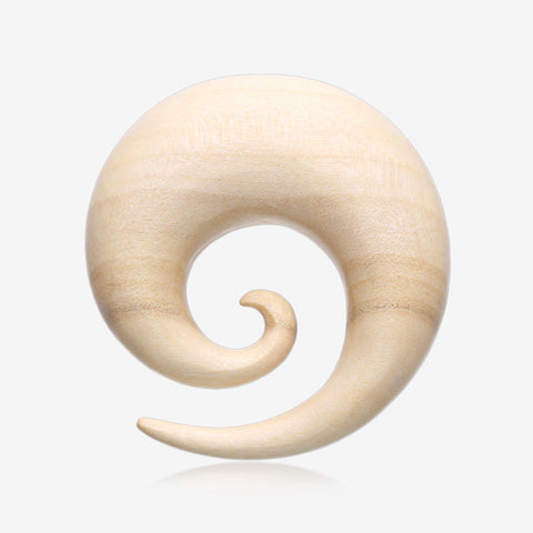 A Pair of Crocodile Wood Spiral Hanger Plug-Yellow