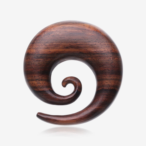 A Pair of Rosewood Spiral Hanger Plug-Orange/Brown