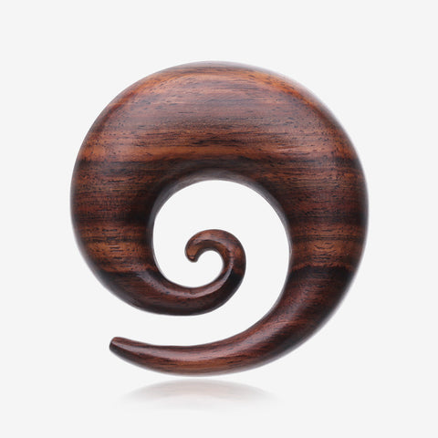 A Pair of Rosewood Spiral Hanger Plug-Orange/Brown