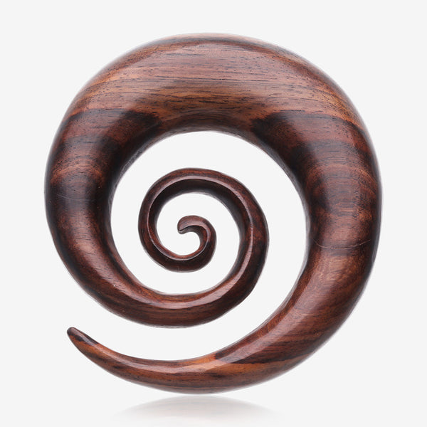 A Pair of Rosewood Super Spiral Hanger Plug-Orange/Brown