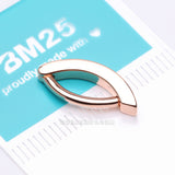Detail View 4 of Rose Gold Classic Minimalist Steel Curved Bar Clicker