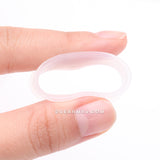 Detail View 3 of A Pair of Ultra Flexible Clear Silicone Double Flared Tunnel Plug