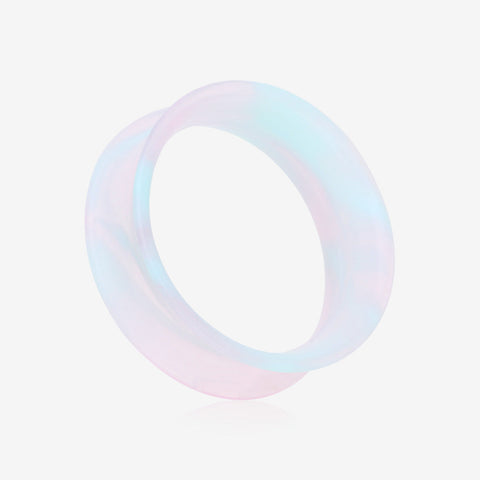 A Pair of Ultra Flexible Milky Way Silicone Double Flared Tunnel Plug