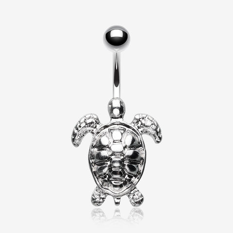Sea Turtle Steel Belly Button Ring