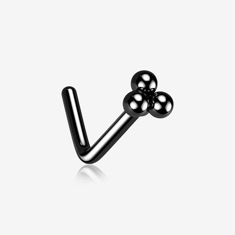 Blackline Bali Beads Trinity Steel L-Shaped Nose Ring
