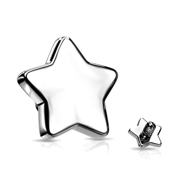 Implant Grade Titanium Internally Threaded Basic Flat Star Top Part