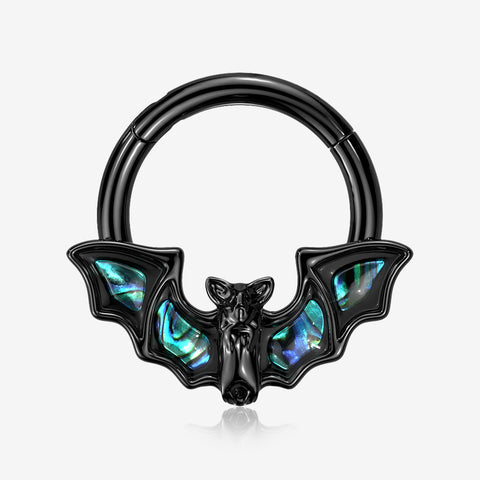 Blackline Abalone Night Bat Clicker Hoop Ring