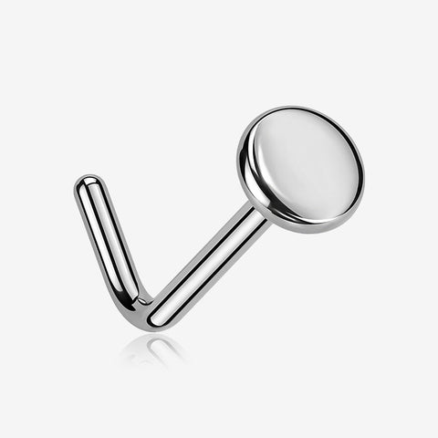 Implant Grade Titanium Circle Icon L-Shaped Nose Ring