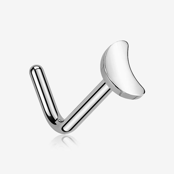 Implant Grade Titanium Crescent Moon Icon L-Shaped Nose Ring