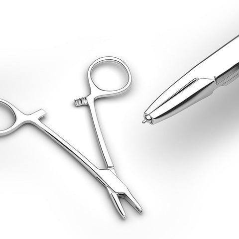 Dermal Anchor Tube Hemostat Forceps for Dermal Tops