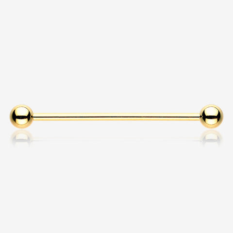 Gold PVD Basic Industrial Barbell
