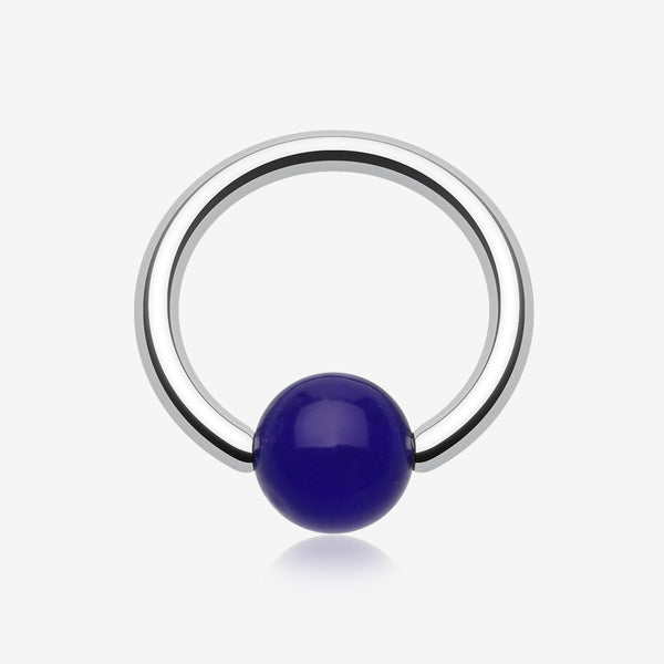 UV Acrylic Ball Top Captive Bead Ring-Blue
