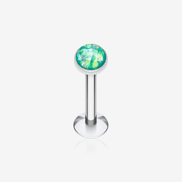 Opal Glitter Shower Dome Steel Labret-Teal