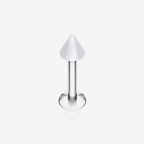 Basic UV Acrylic Spike Top Labret-White