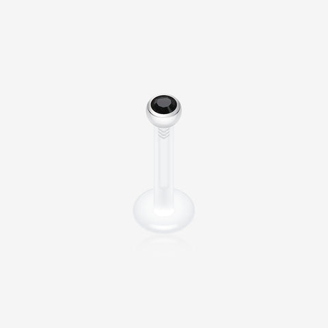 Bio-Flex Gem Ball Push-Fit Labret-Black