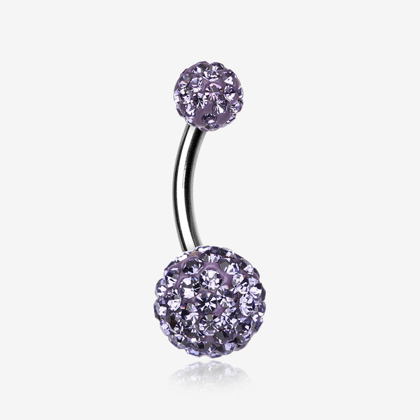 Classic Multi-Gem Sparkle Belly Ring-Tanzanite