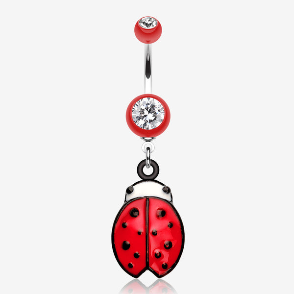 Precious Ladybug Belly Button Ring-Red