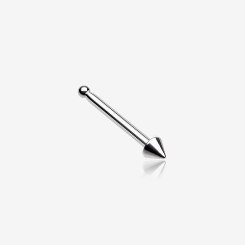 Basic Steel Spike Nose Stud Ring-Steel