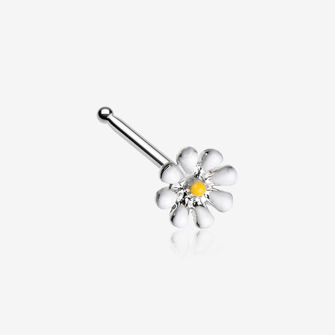 Dainty Adorable Daisy Nose Stud Ring-White/Yellow