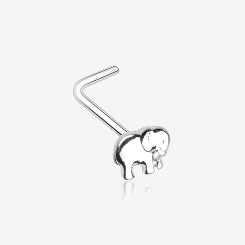 Adorable Baby Elephant L-Shaped Nose Ring