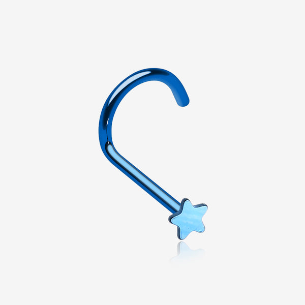 Colorline Star Nose Screw Ring-Blue