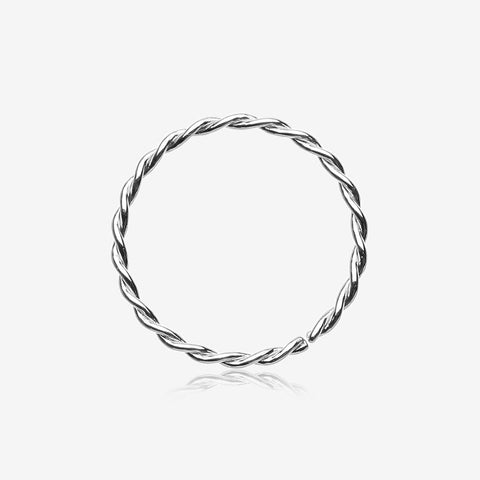 Classic Twist Wire Steel Bendable Hoop Ring