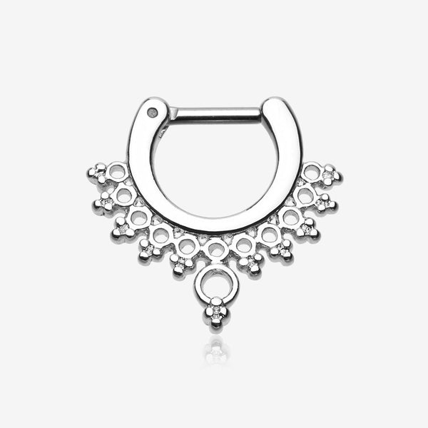 Grand Entice Filigree Septum Clicker-Steel
