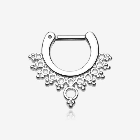 Grand Entice Filigree Septum Clicker-Steel