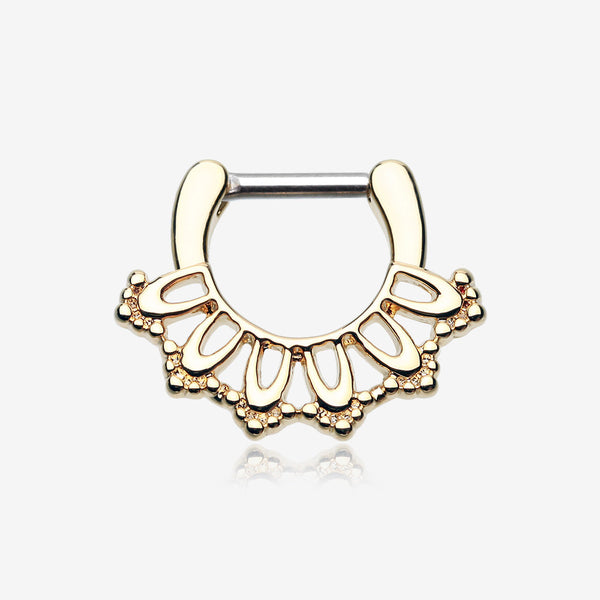 Golden Kaltik Filigree Septum Clicker-Gold