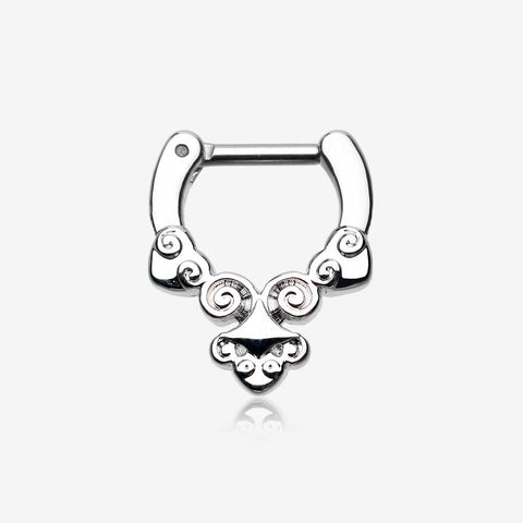Tribal Laran Septum Clicker-Steel