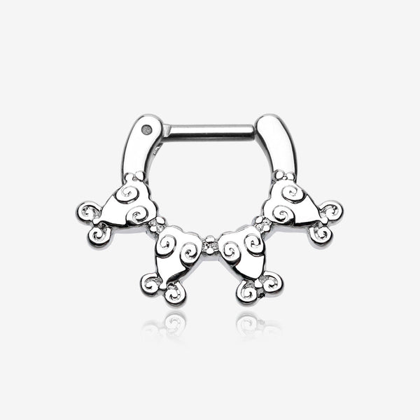 Tribal Ingara Septum Clicker-Steel