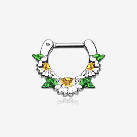 Daisy Garden Icon Septum Clicker-Yellow