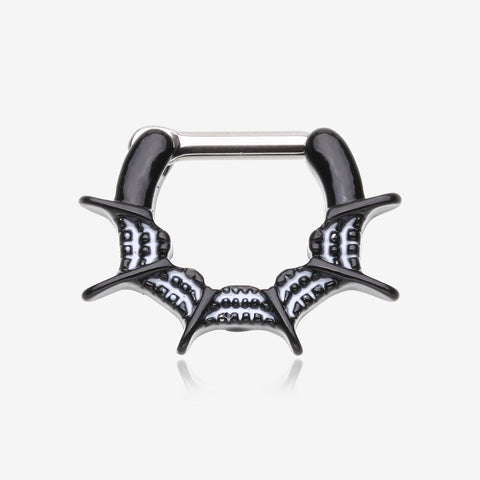 Blackline Spiderweb Clicker Ring-Black/White