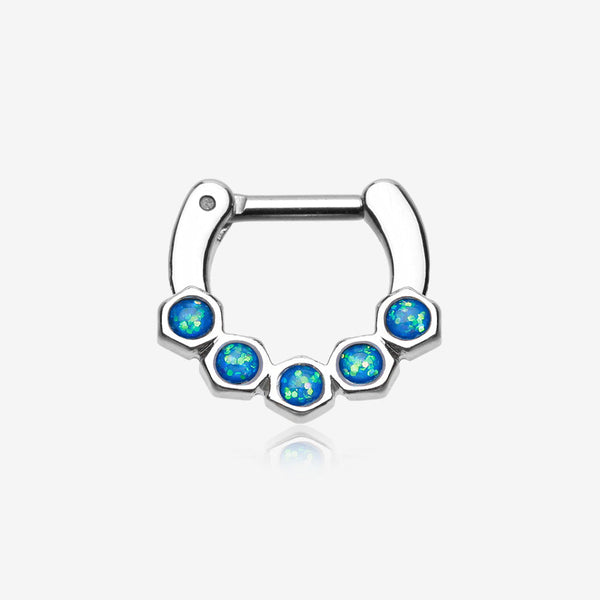 Opal Hexa Gemina Septum Clicker-Light Blue