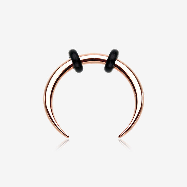 Rose Gold Basic Steel Pincher Septum Ring-Rose Gold