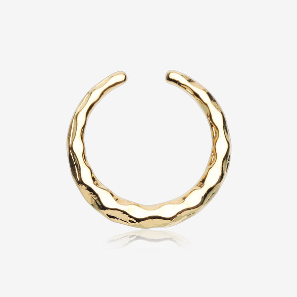 Golden Classic Faceted Steel Septum Retainer