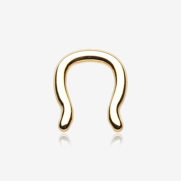 Gold PVD Steel Septum Ring-Gold