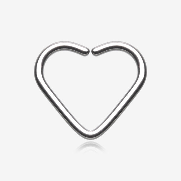 Niobium Heart Bendable Hoop Ring