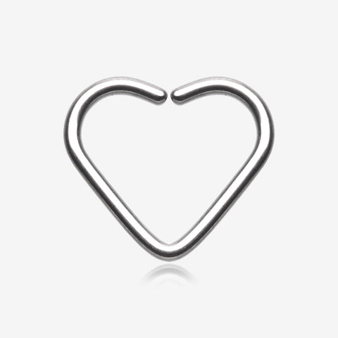 Niobium Heart Bendable Hoop Ring